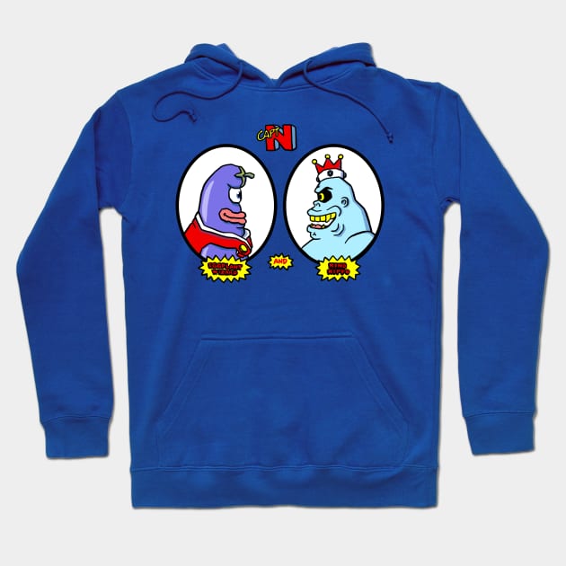 Eggplant Wizard and King Hippo Hoodie by JangoSnow